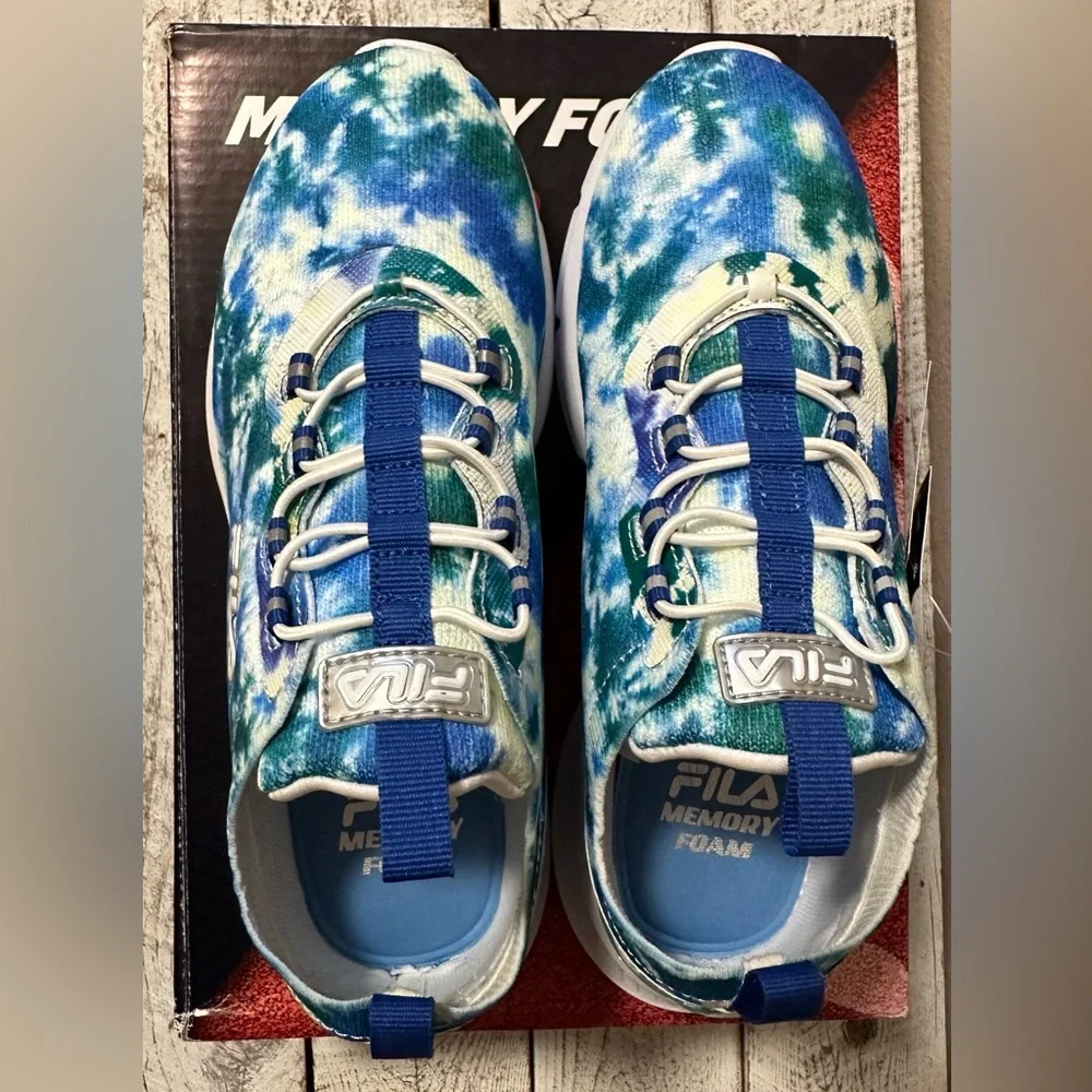 Fila Memory Skyway 2.0 Tie Dye Slip-In Running Shoes - NIB